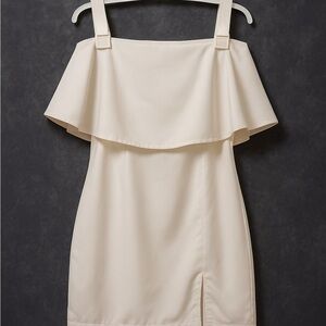 by the way. Strapless Cream Dress